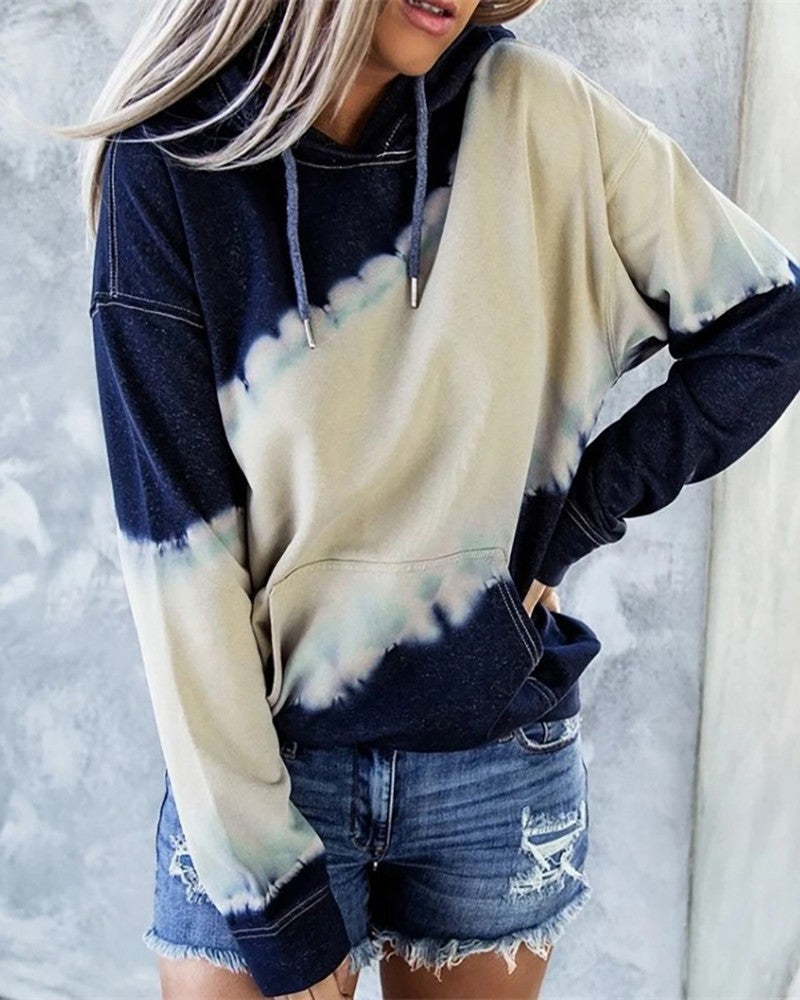 Ladies' hoodie in modern Tie-Dye design Lune London