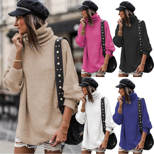 Ladies oversized trendy turtleneck sweater Amarae