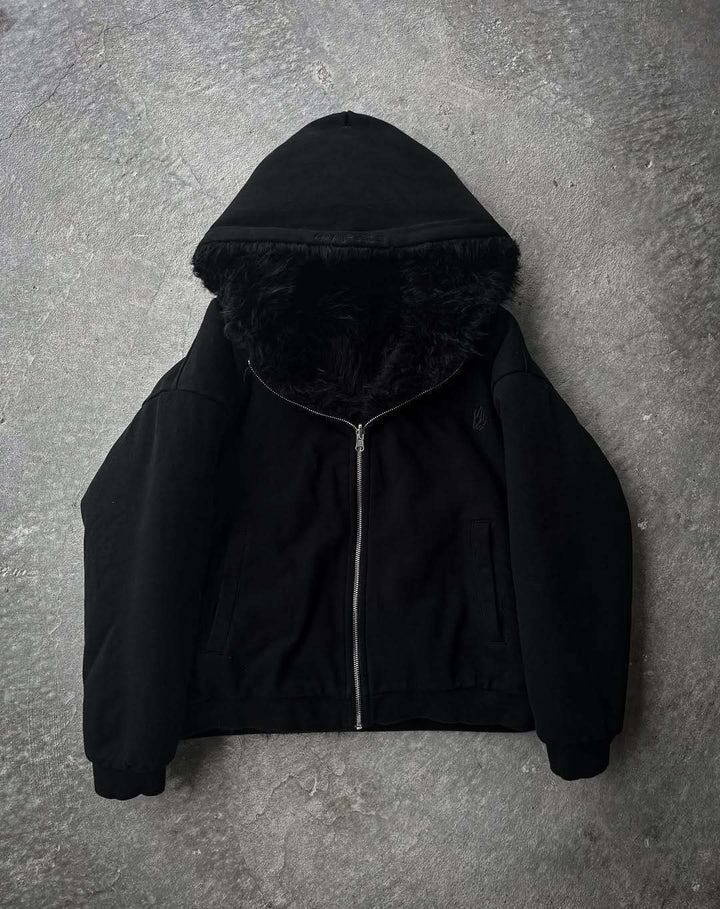 Veste d'hiver pour femmes avec capuche doublée en fausse fourrure et poches pratiques Chic & Stil