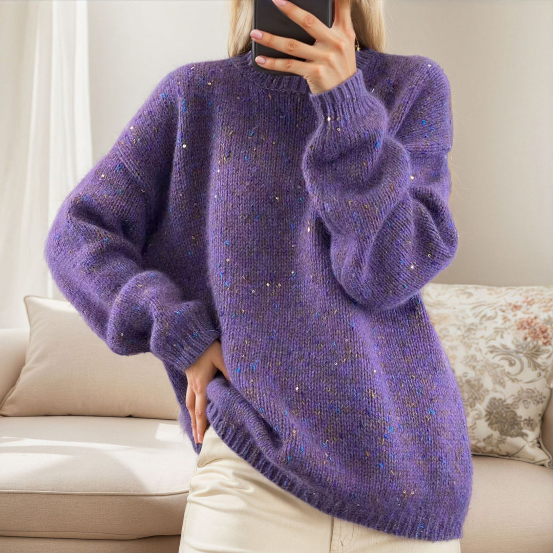 Cozy knit sweater for women with sparkling accents and a relaxed fit Lune London