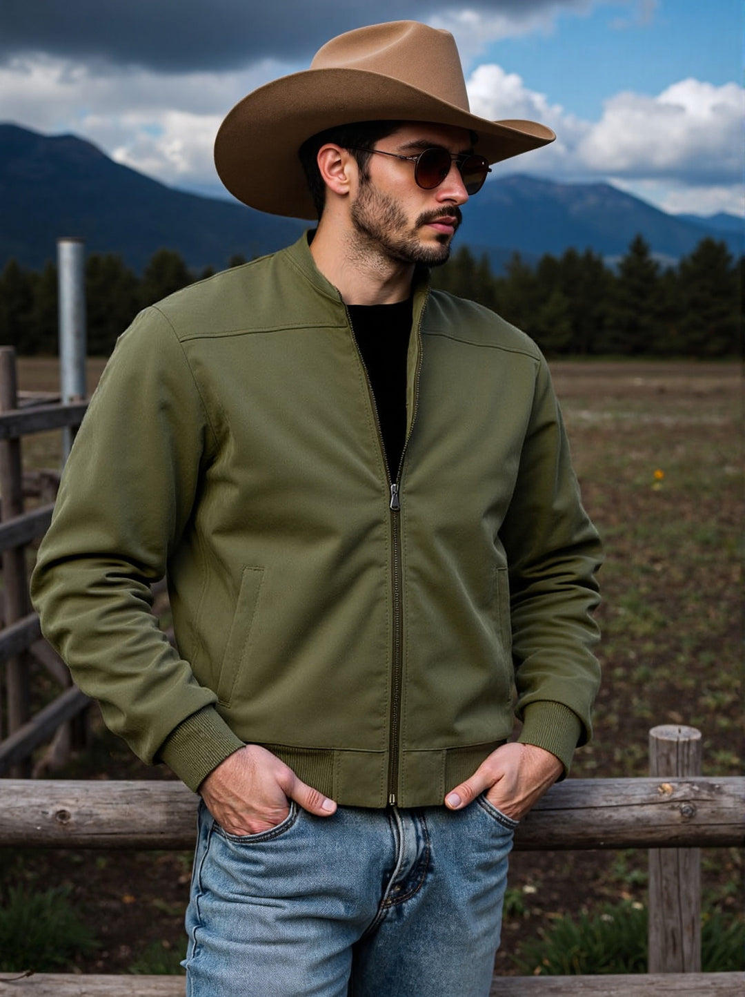 Sporty bomber jacket for men with elegant details Lune London
