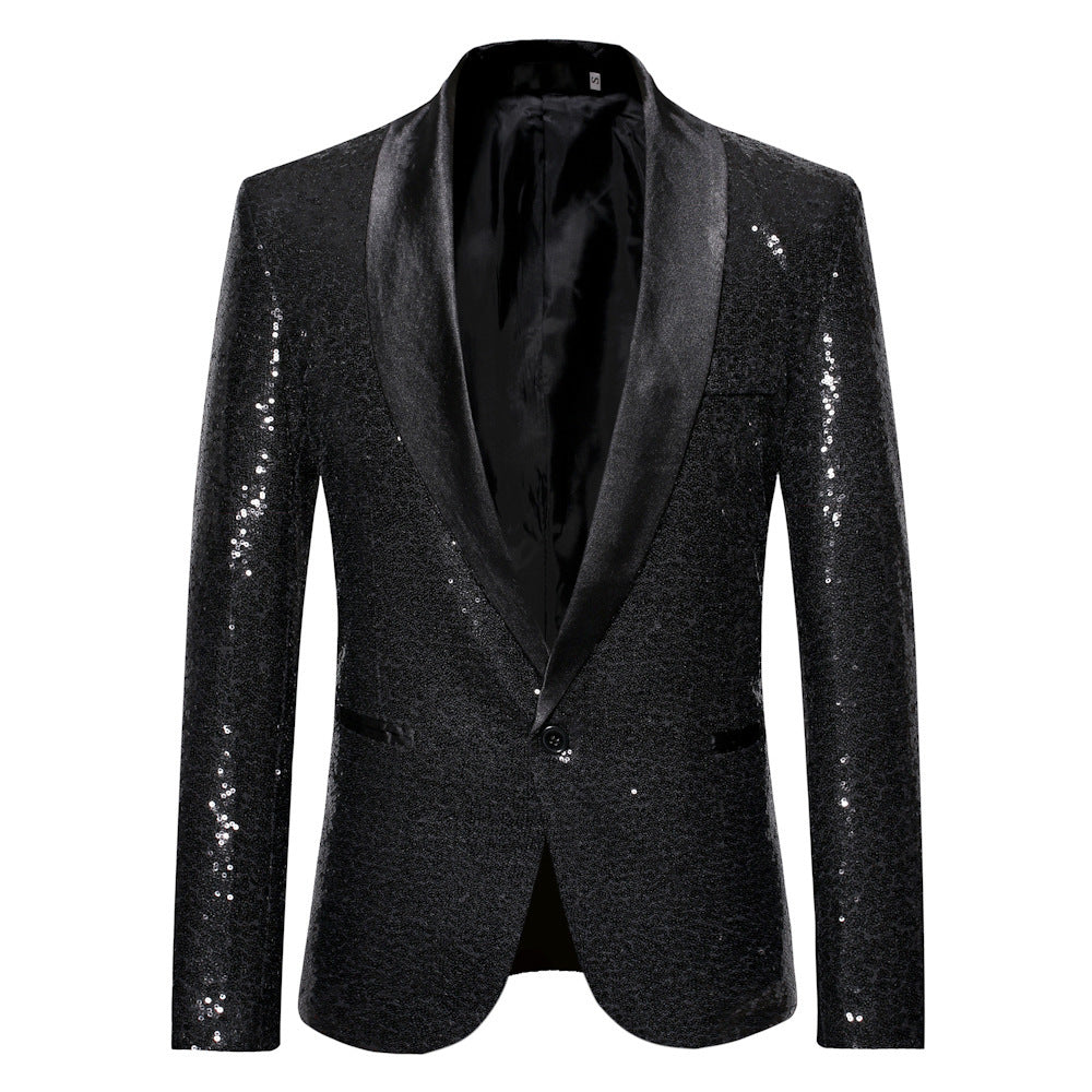 Ladies Sequin Tuxedo Jacket Chic and Style