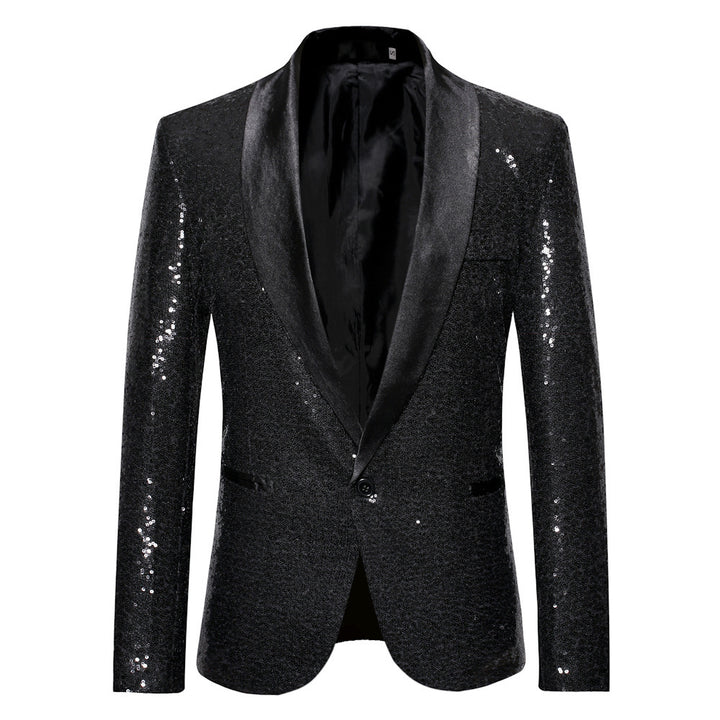 Ladies Sequin Tuxedo Jacket Chic and Style