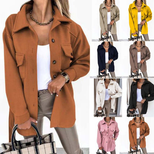 Casual long sleeve jacket for women with pockets Amarae