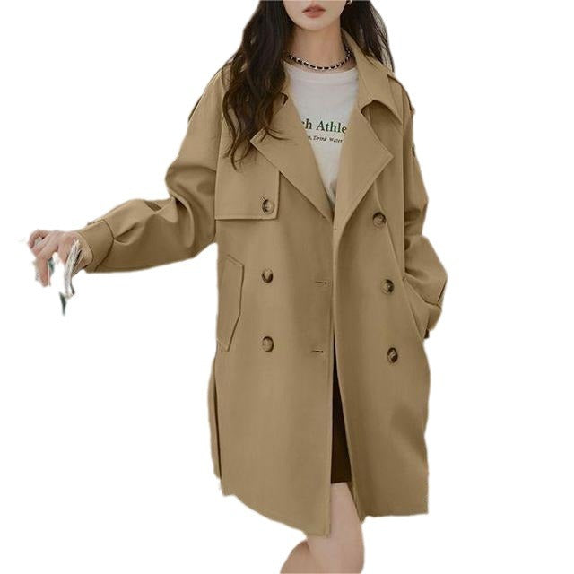 Manteau d trench décontracté pour femmes avec ceinture et détails de boutons classiques Chic & Stil