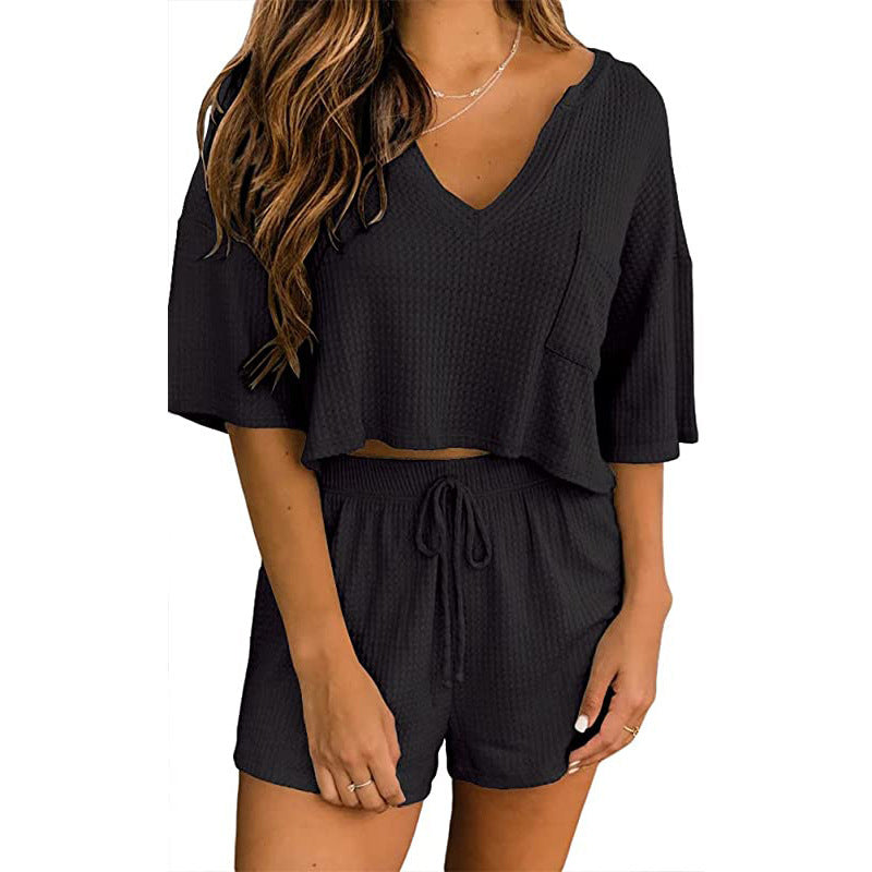 Lune London Women's Waffle Knit Loungewear Set