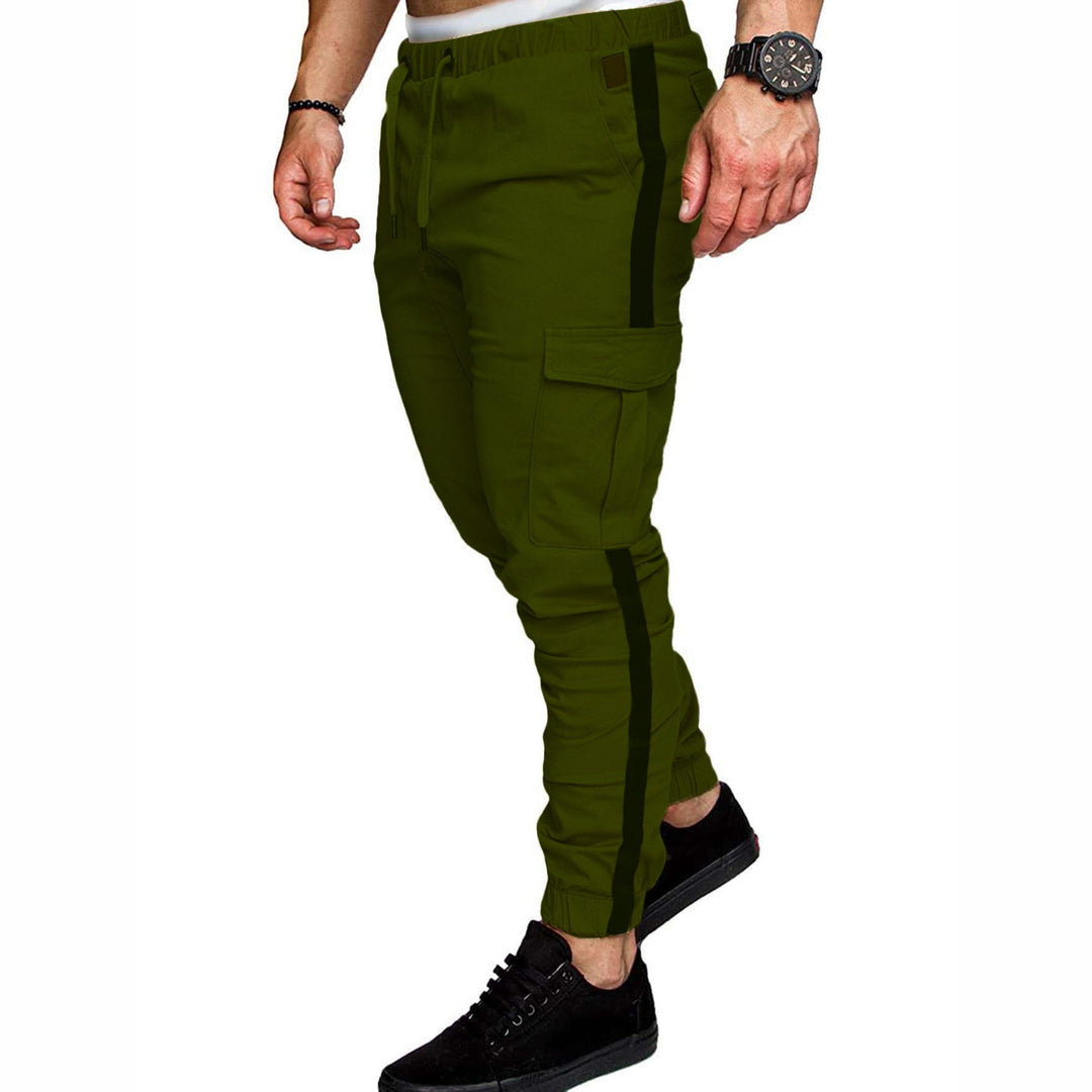 Cargo jogger pants for men with elastic waistband and practical pockets Lune London