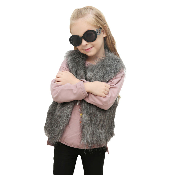 Ladies reversible luxurious faux fur vest Lune London