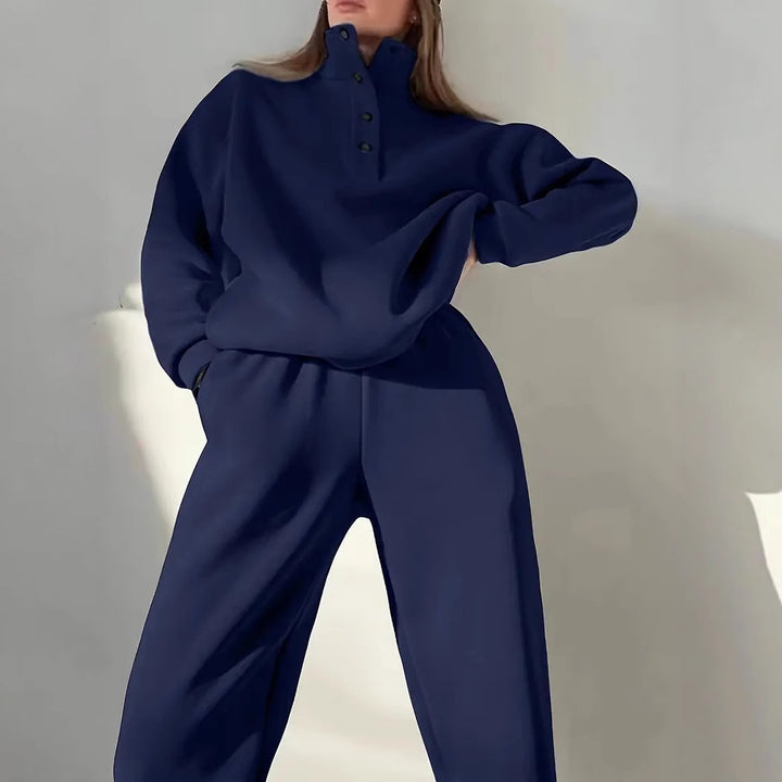Women comfortable and stylish hoodie with snap button closure Lune London