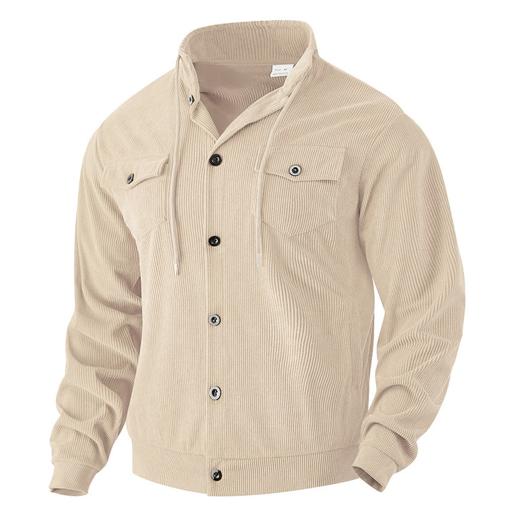 Transitional jacket for men with practical pockets and adjustable collar Lune London