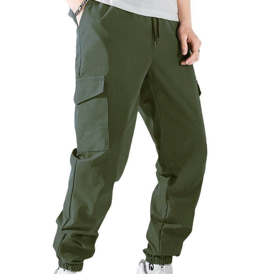 Men's cargo training pants with convenient side pockets and elastic waistband Lune London