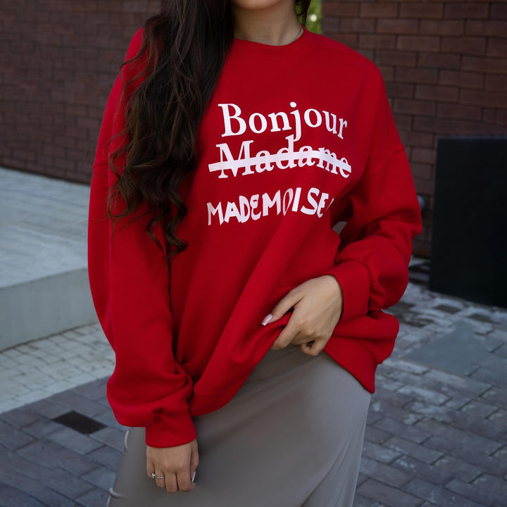 Casual sweatshirt for women with creative inscription Amarae
