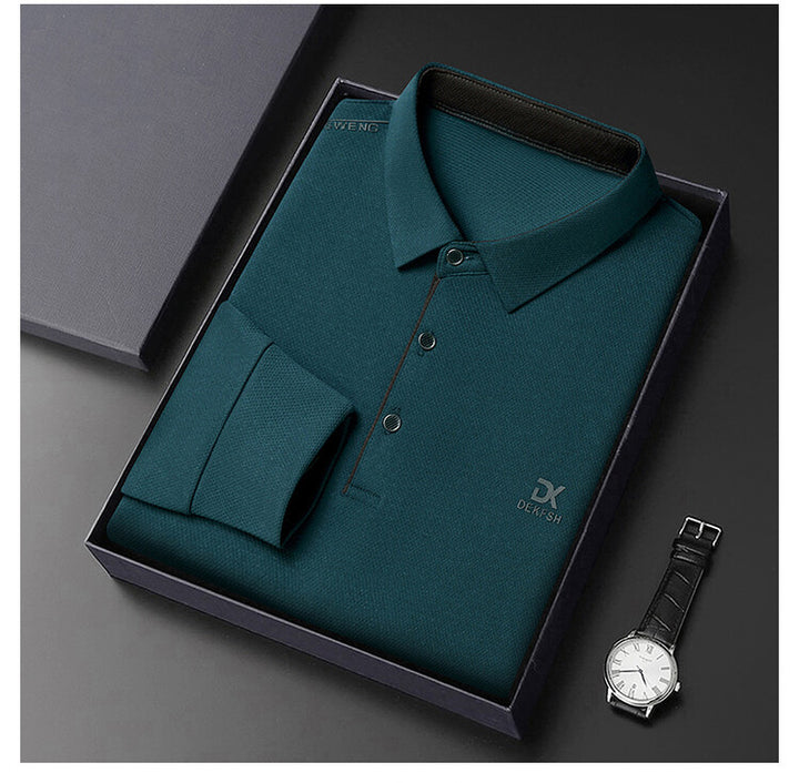 Men's polo with high-quality texture and modern collar Lune London