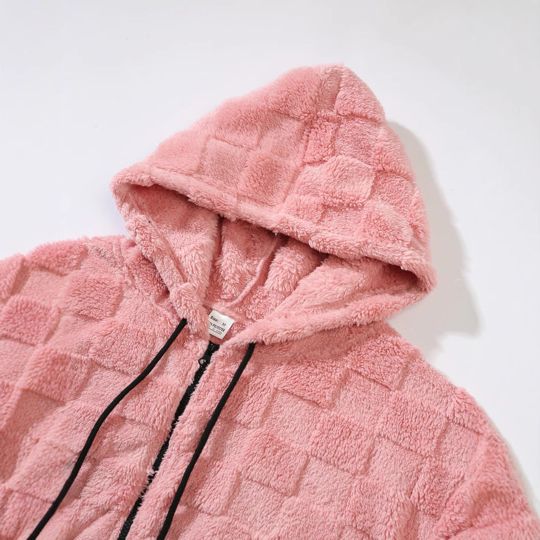 Men's fleece jacket with a structured design and a practical zipper Lune London