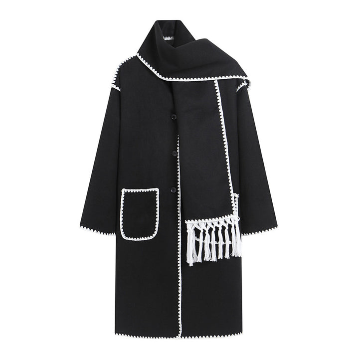 Elegant transitional coat for women with fringe embellishments Amarae