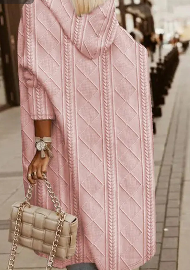 Veste à capuche pour femmes avec surface en rib structuré Chic & Stil