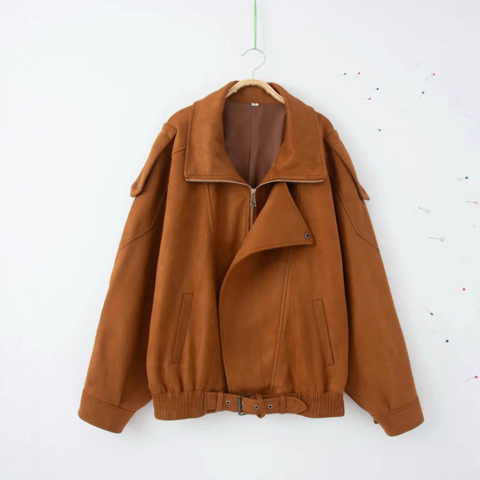 Trendy Plus Size Faux Leather Jacket for Women Lune London