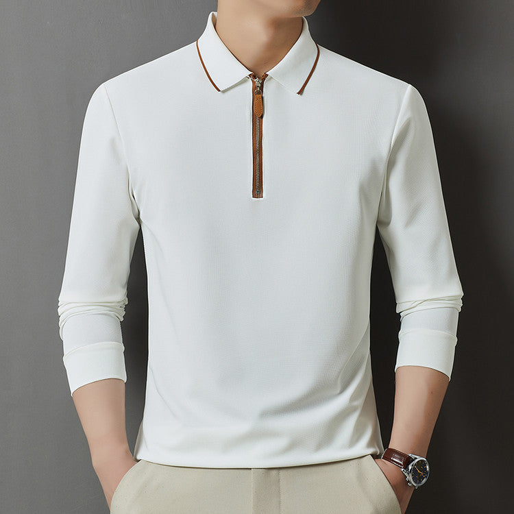 Men's sporty polo with modern zipper and breathable properties Lune London