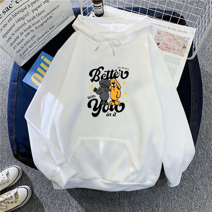 Women's hoodie with playful animal motif Chic & Stil