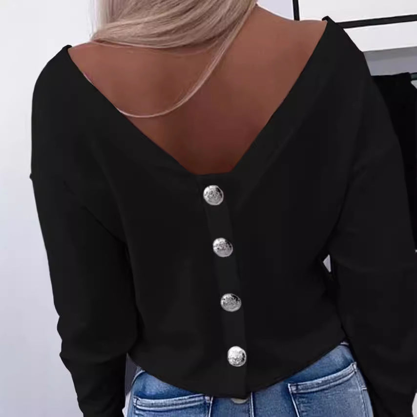 Ladies Off-Shoulder Sweatshirt Amarae