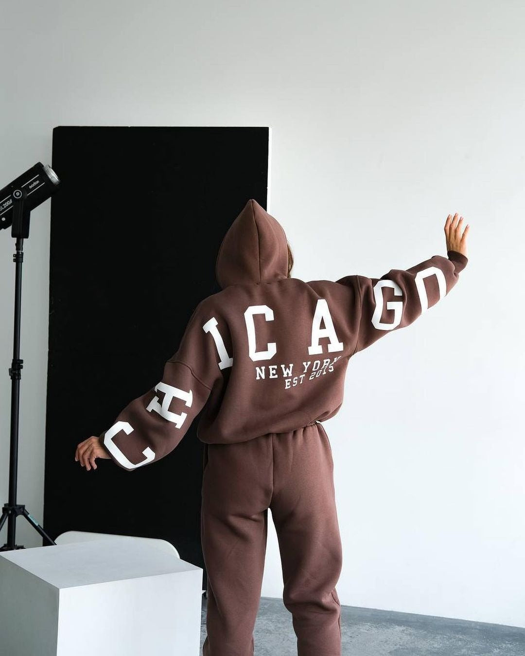 Ladies oversized tracksuit with hood and elastic cuffs Lune London