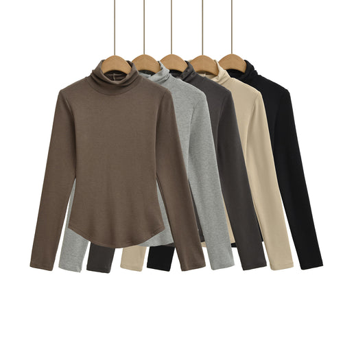 Amarae Women’s Long Sleeve T-Shirt with High Collar