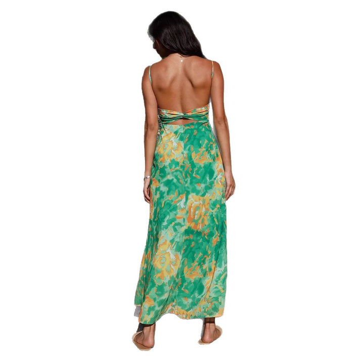 Chic Floral Print Maxi Dress