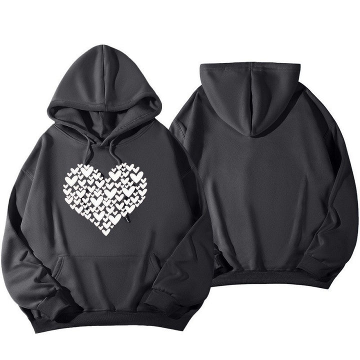 Women's Hoodie Sweatshirt with Large Heart Design Chic & Stil