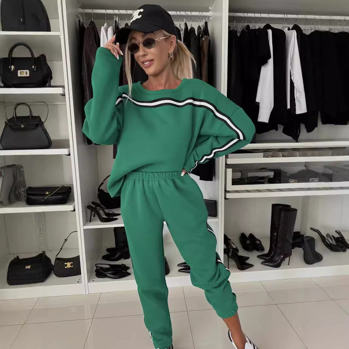 Ladies modern sporty tracksuit with stripes Lune London