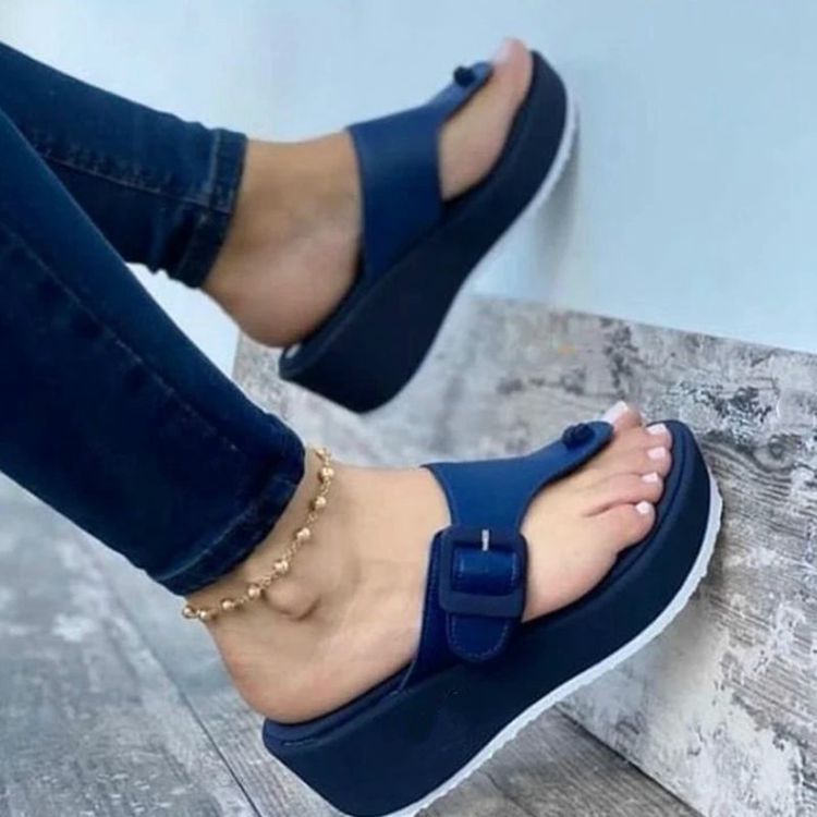 Trendy platform sandals for women with adjustable strap Lune London