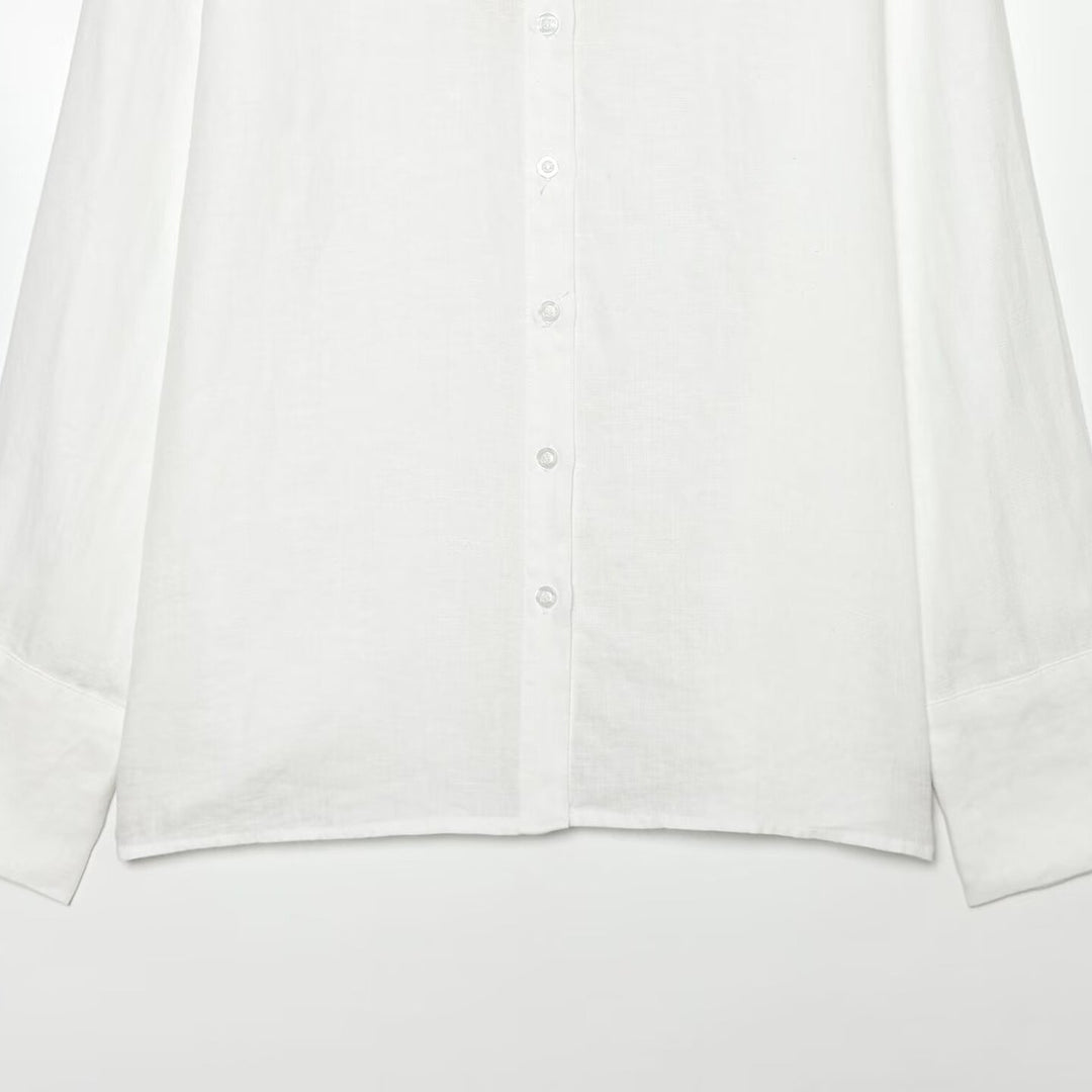 Women’s oversized shirt blouse made of poplin with extended cuffs Amarae