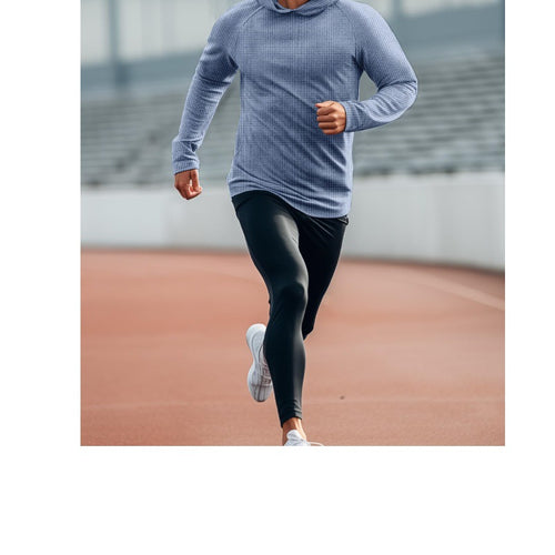 Men's casual hoodie in textured material Amarae