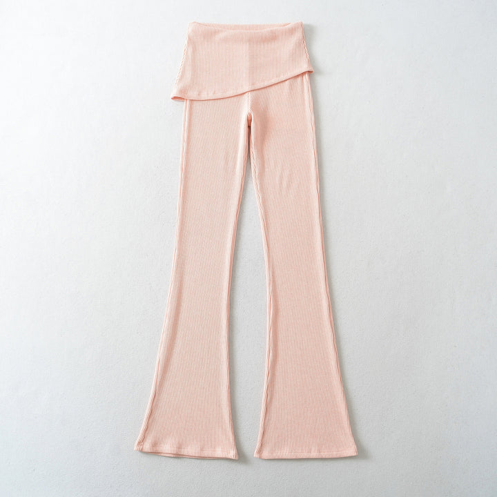 Women's Ribbed Lounge Set with Hooded Jacket and Wrap Waist Pants Amarae