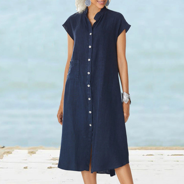 Casual shirt dress for women in lightweight fabric with pockets Lune London