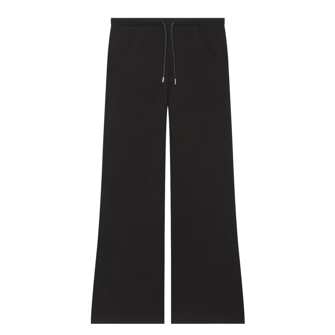 Women Flowing Palazzo Lounge Pants with High Waist, Drawstring and Patch Pockets Amarae