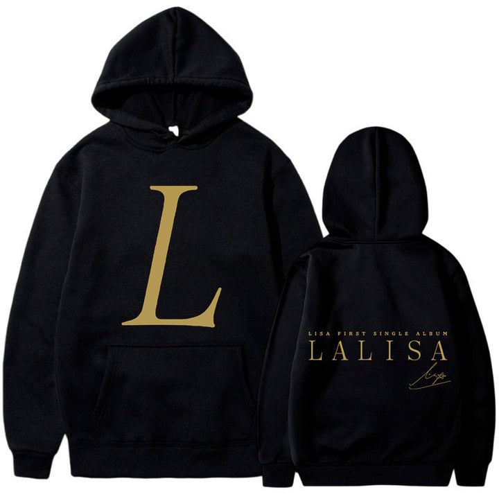 Women's hoodie with stylish initials print and generous kangaroo pocket Lune London