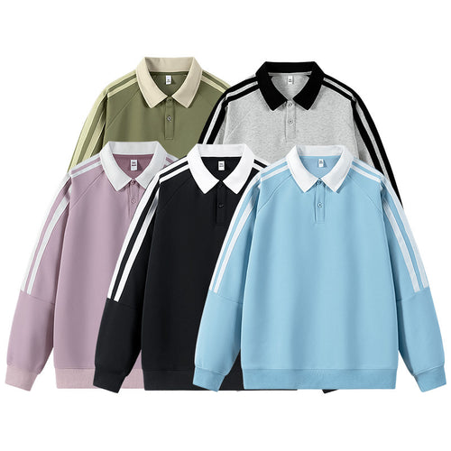 Lightweight sporty sweat shirt for men with polo collar Amarae