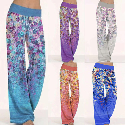 Ladies Loose Floral Pattern Trousers Amarae