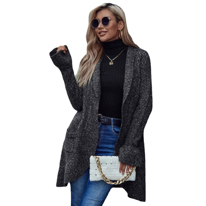 Cardigan en tricot confortable pour femmes avec coupe ouverte et poches pratiques Chic & Stil