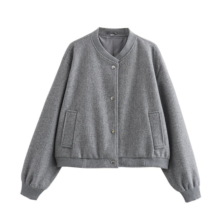 Sporty bomber jacket for women with side pockets and elastic cuffs Lune London