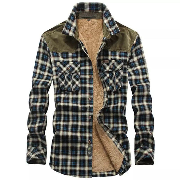 Men's plaid flannel shirt with warm inner lining Amarae