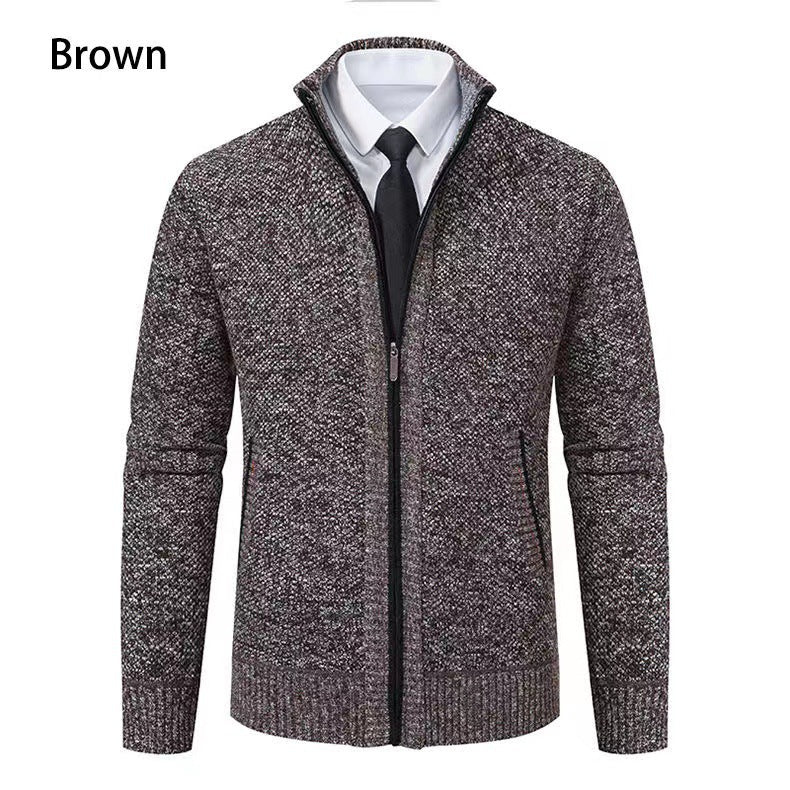 Trendy knitted jacket for men with zip and practical pockets Lune London