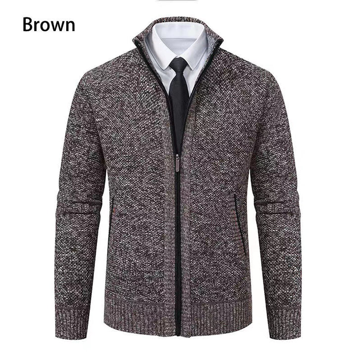 Trendy knitted jacket for men with zip and practical pockets Lune London