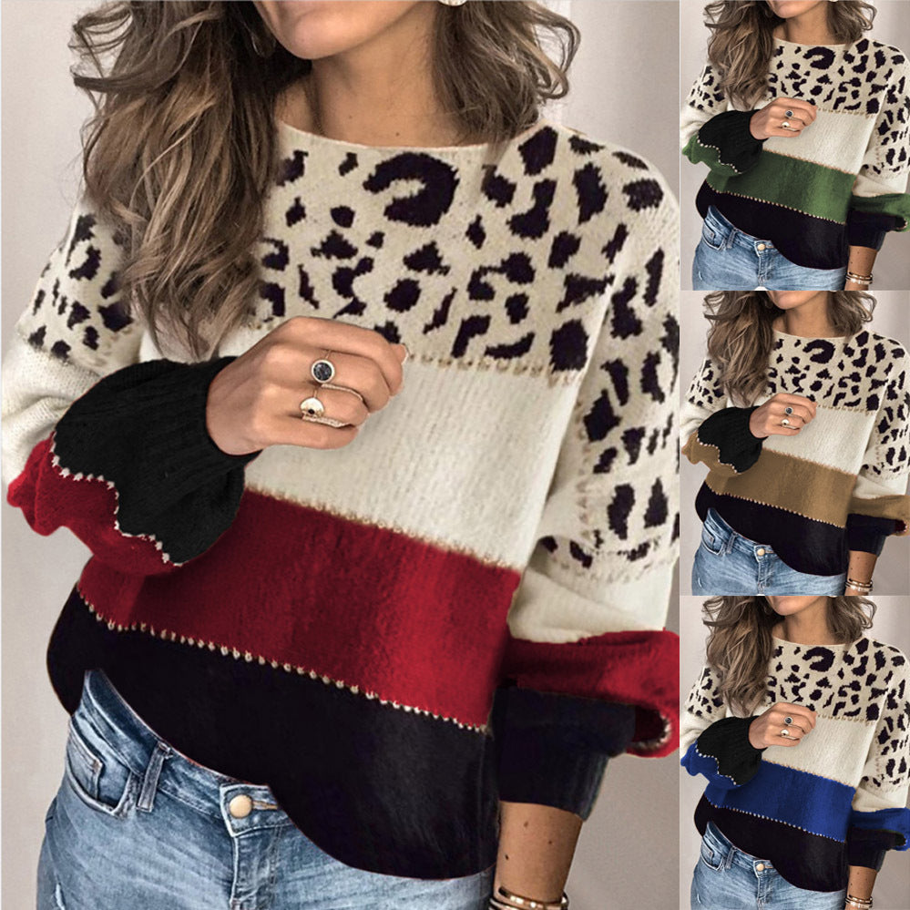 Cozy knitted sweater for women with modern animal pattern Lune London