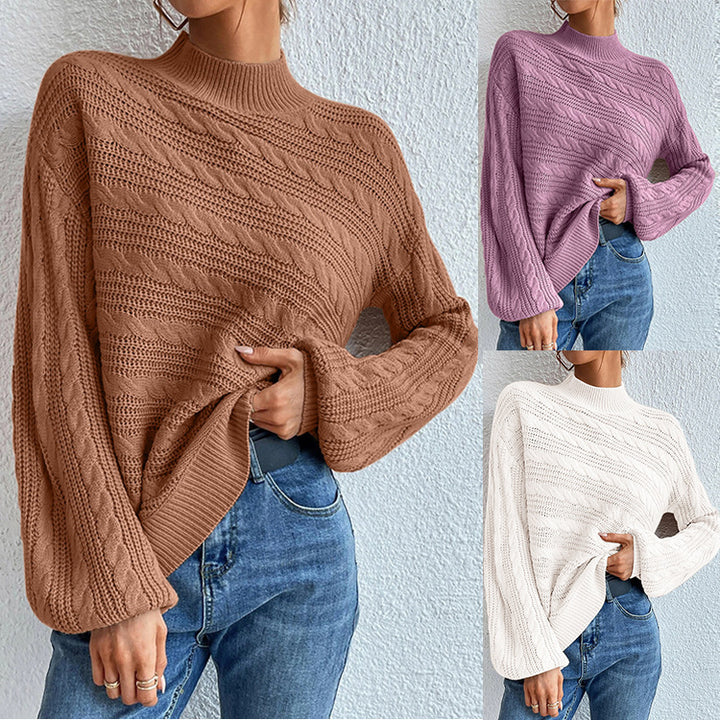 Knitted sweater for ladies with a loose fit and trendy textured pattern Lune London