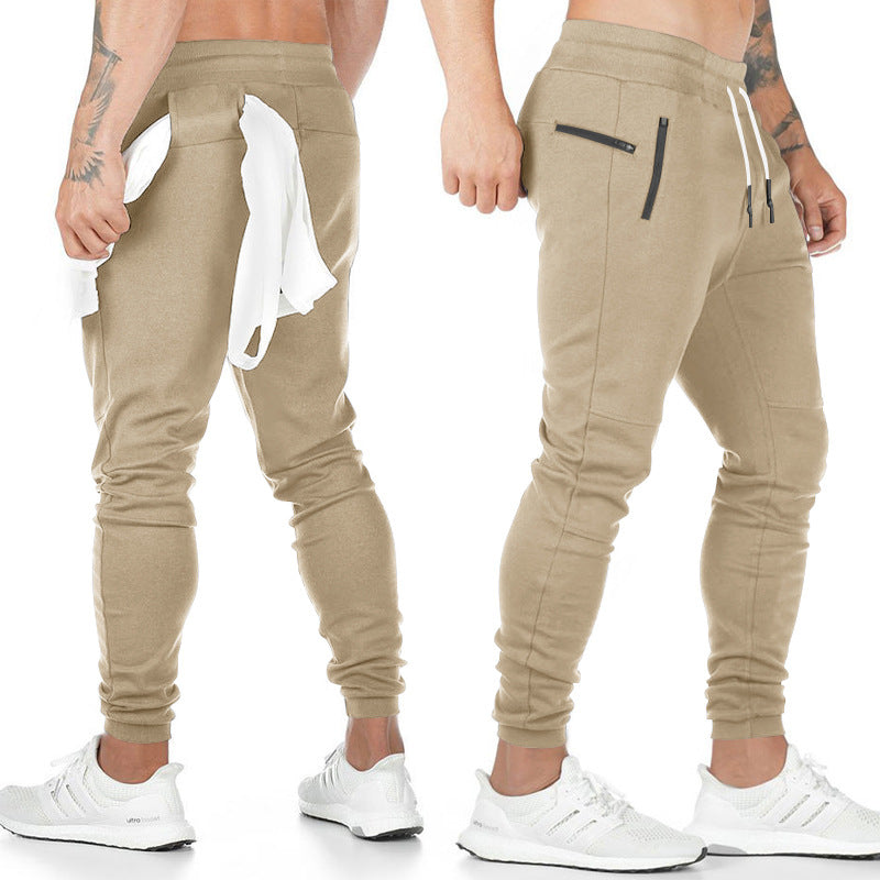 Sporty jogging pants for men with side zip pockets Lune London