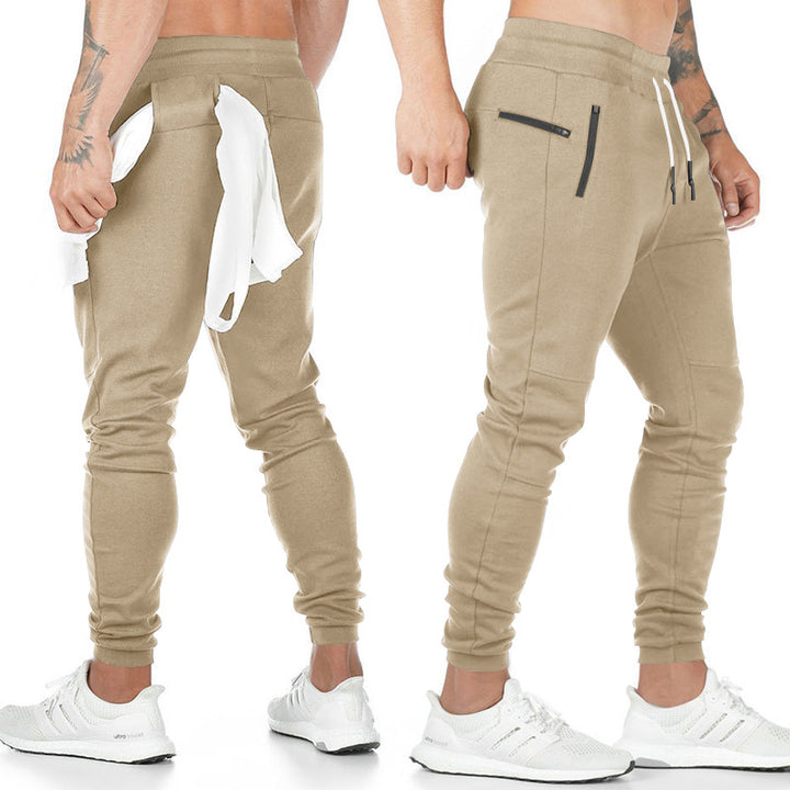 Sporty jogging pants for men with side zip pockets Lune London