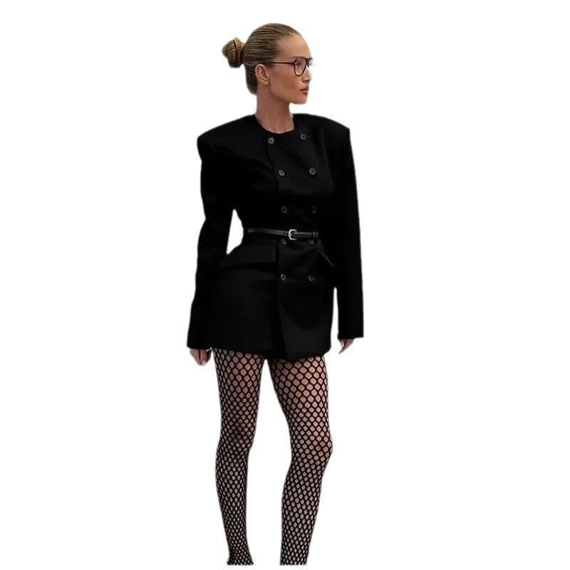 Ladies tailored blazer with pretty double button closure Lune London