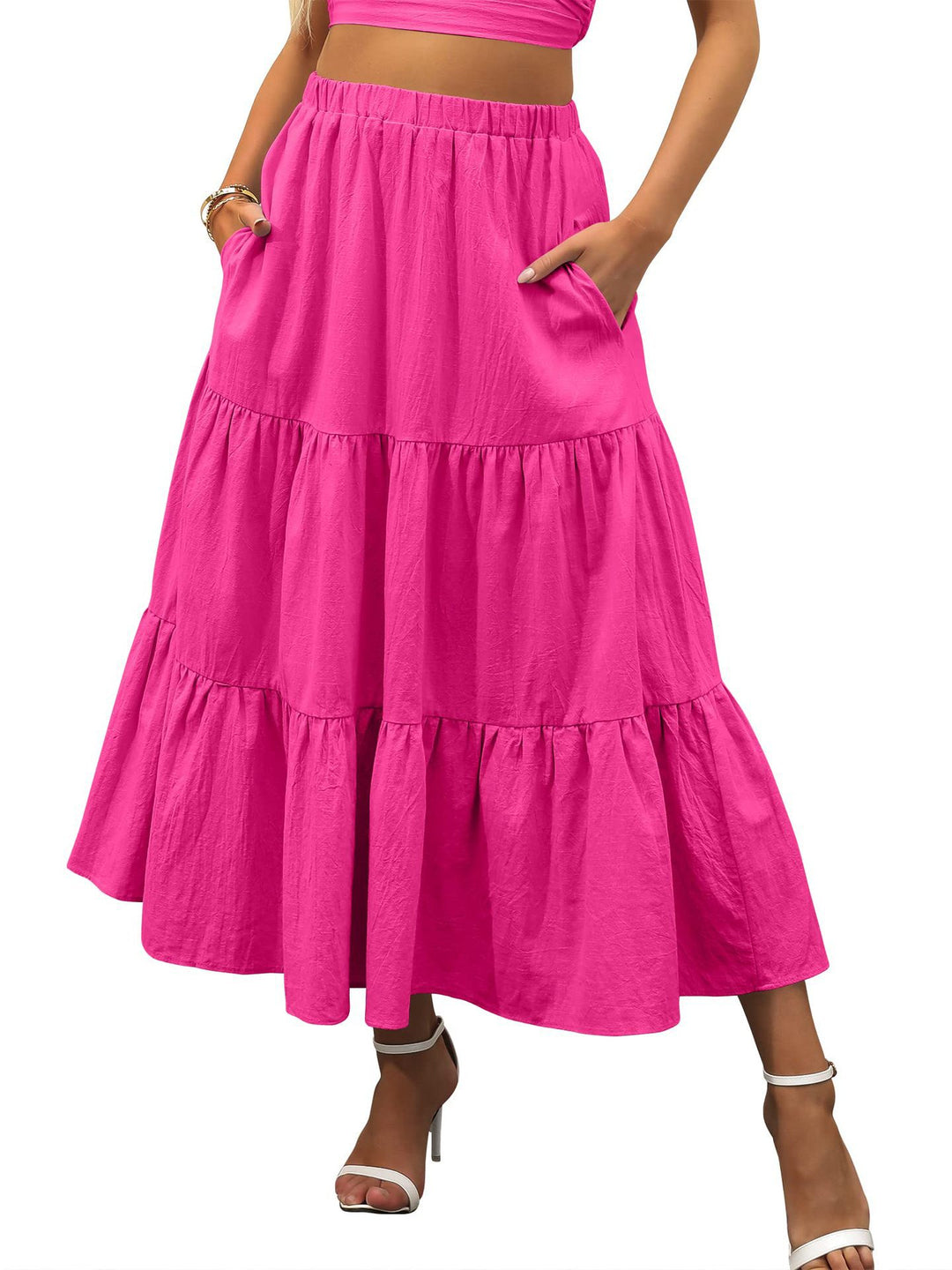 Lune London women's layered maxi skirt