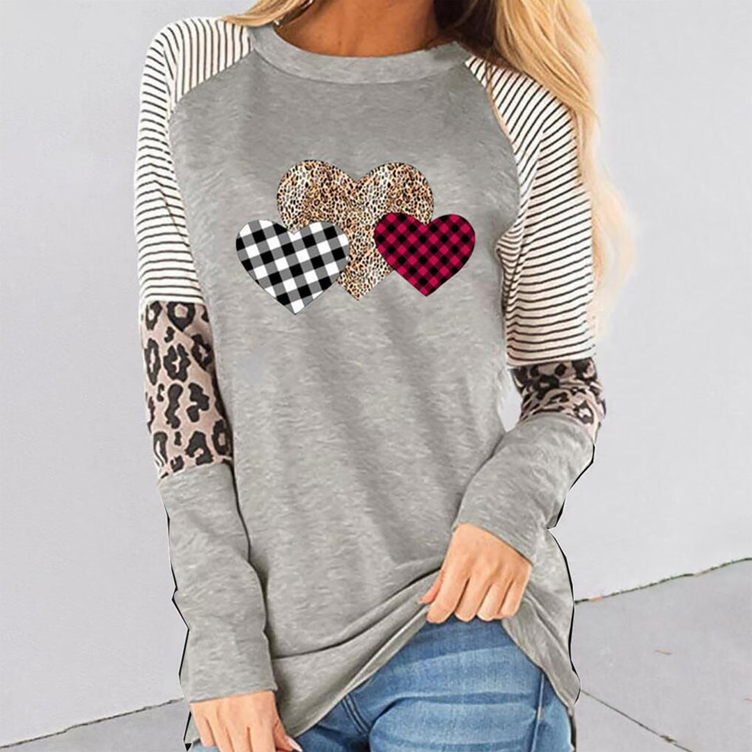Long sleeve shirt for women with heart-shaped patterns and trendy patterns Lune London